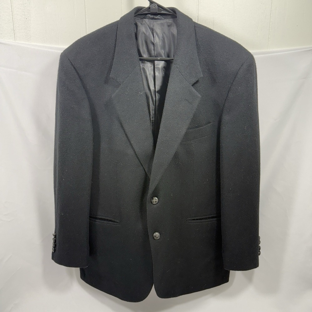 Tom Tailor‎ Black Blazer Mens 100% Camel Hair Sport Coat Jacket